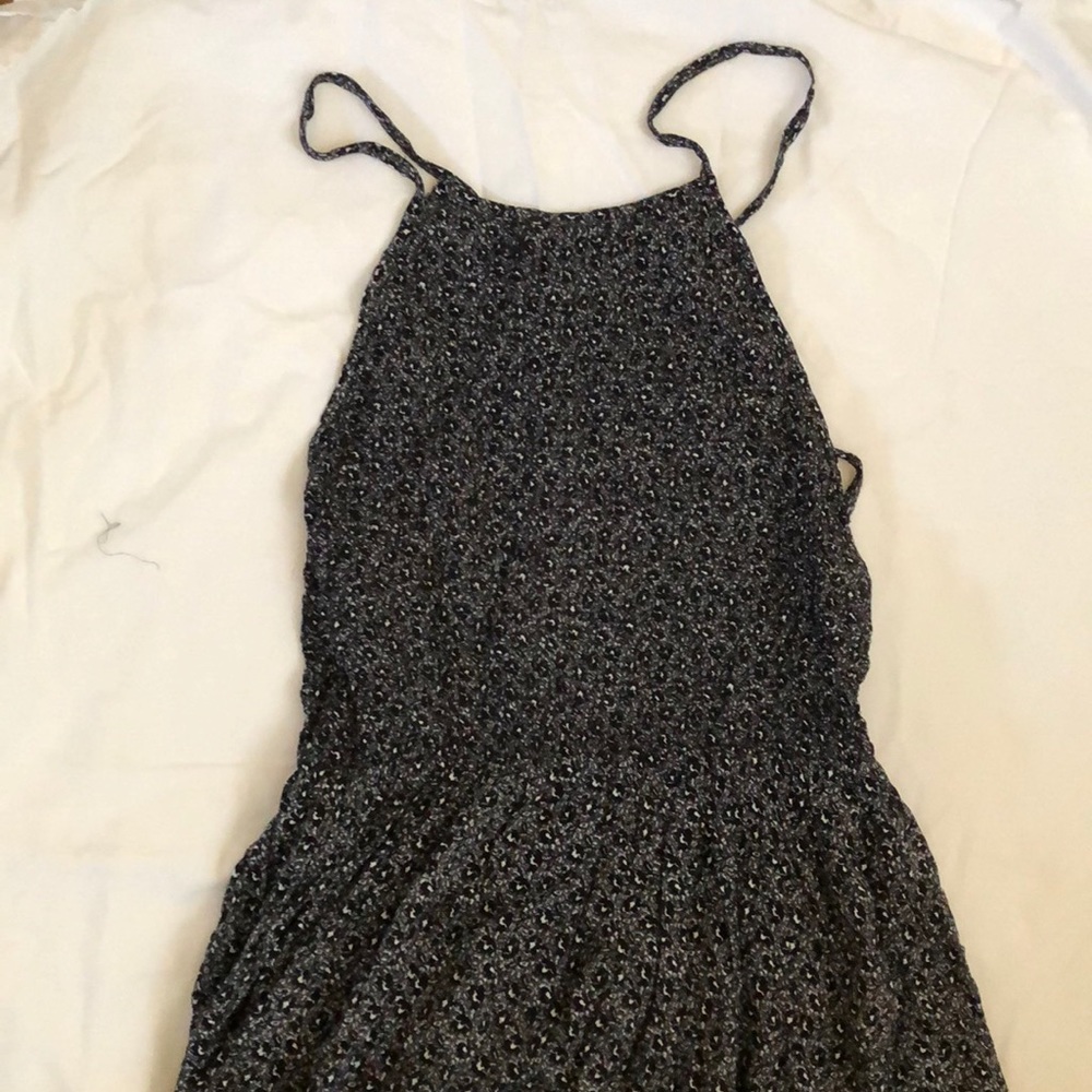 Black Printed Flowy Dress